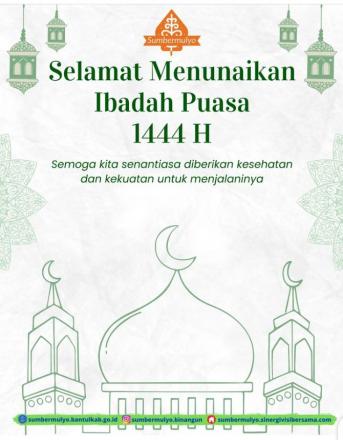 Selamat Menunaikan Ibadah Puasa Ramadhan 1444 Hijriyah.